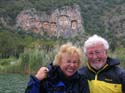 16 Lois and Gunter. On the Dalyan River at the Kaumos tombs